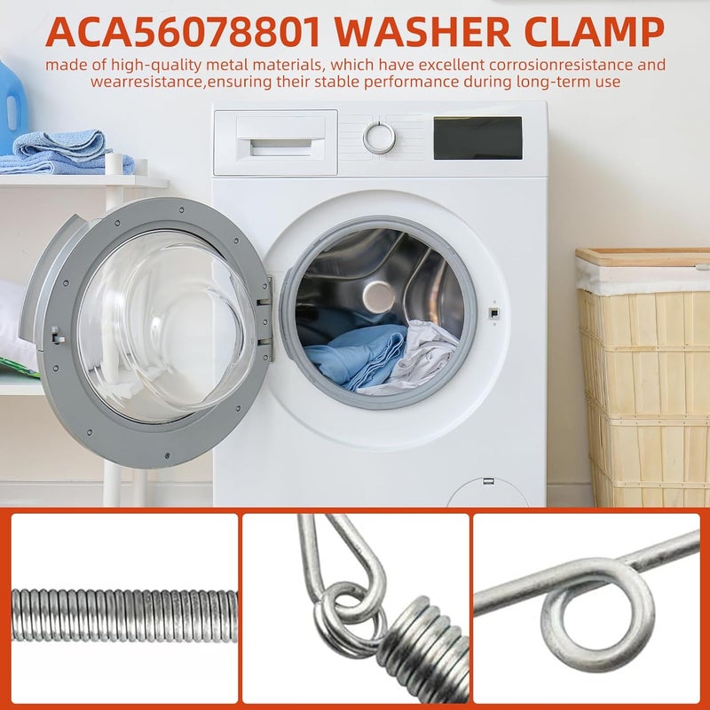 WONEHI حلقة تثبيت حشية باب الغسالة ACA56078801 لجهاز LG Kenmore غسالات التحميل الأمامي مجموعة المشبك لـ ACA56078802 غسالة LG التحميل الأمامي نابض، استبدال AP4998833 AH3530864 EA3530864 PS3530864 - Image 3